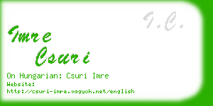 imre csuri business card